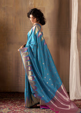 Memorable Saree in Teal Blue Colour